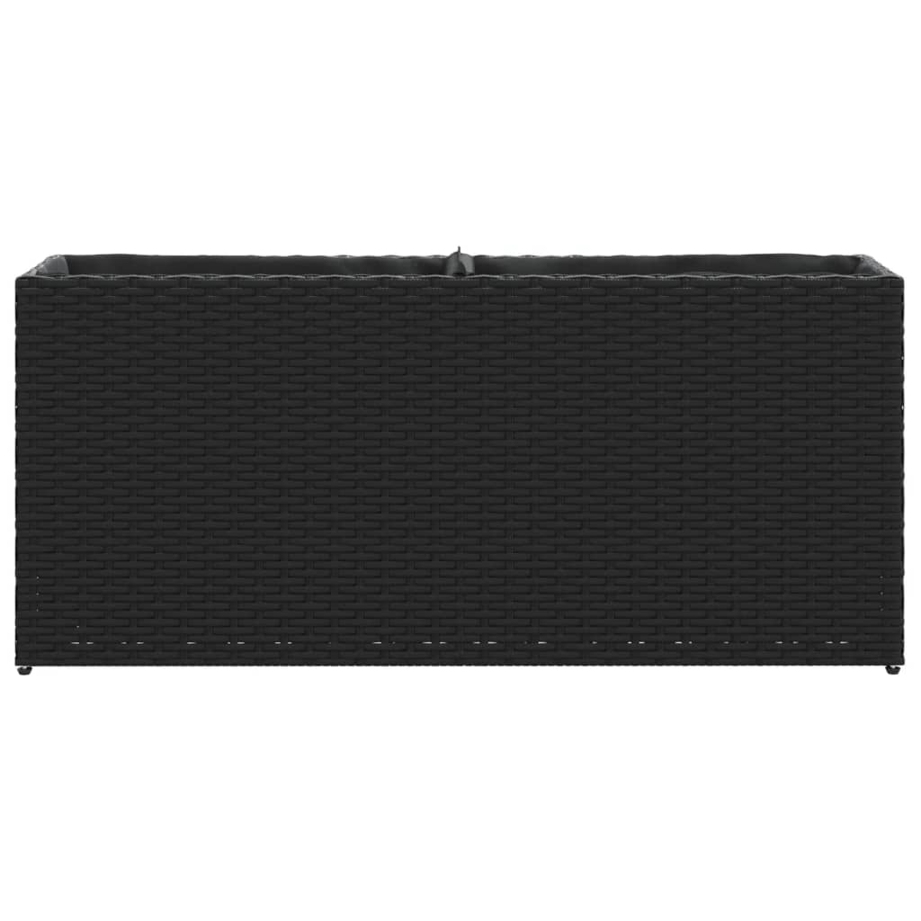 Odlingslådor med 2 krukor 2 st svart 90x20x40 cm konstrotting