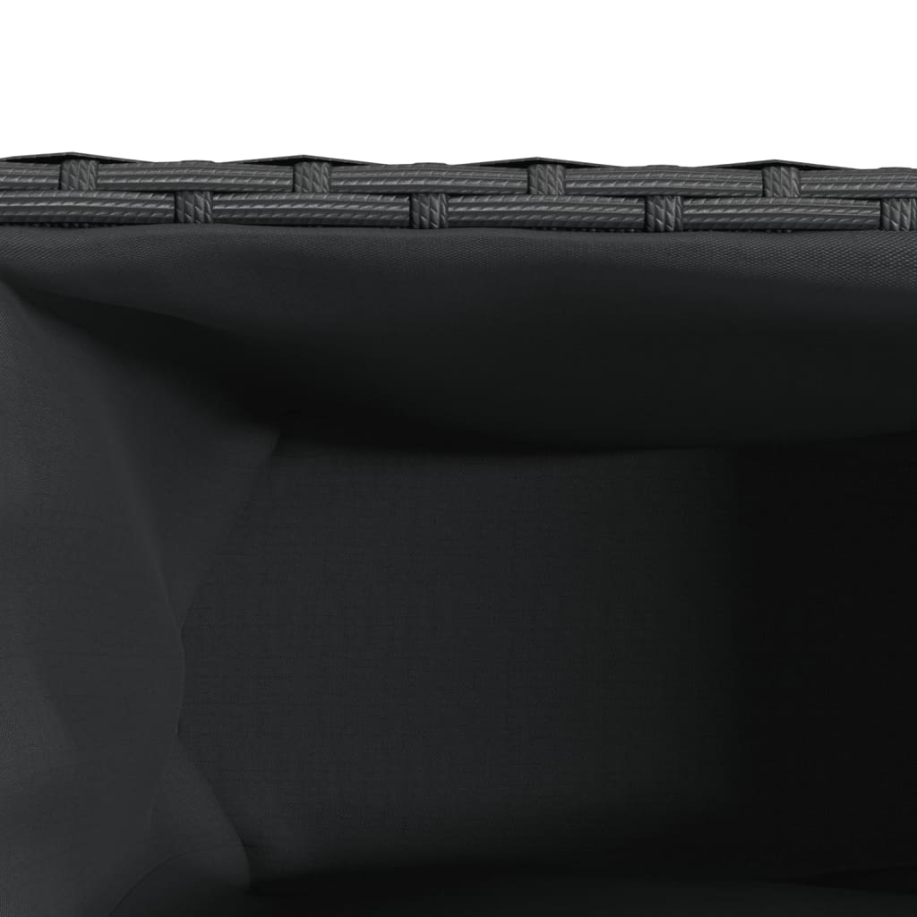 Odlingslådor med 2 krukor 2 st svart 90x20x40 cm konstrotting