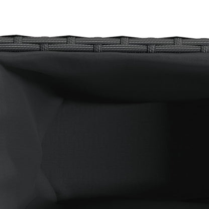 Odlingslådor med 2 krukor 2 st svart 90x20x40 cm konstrotting