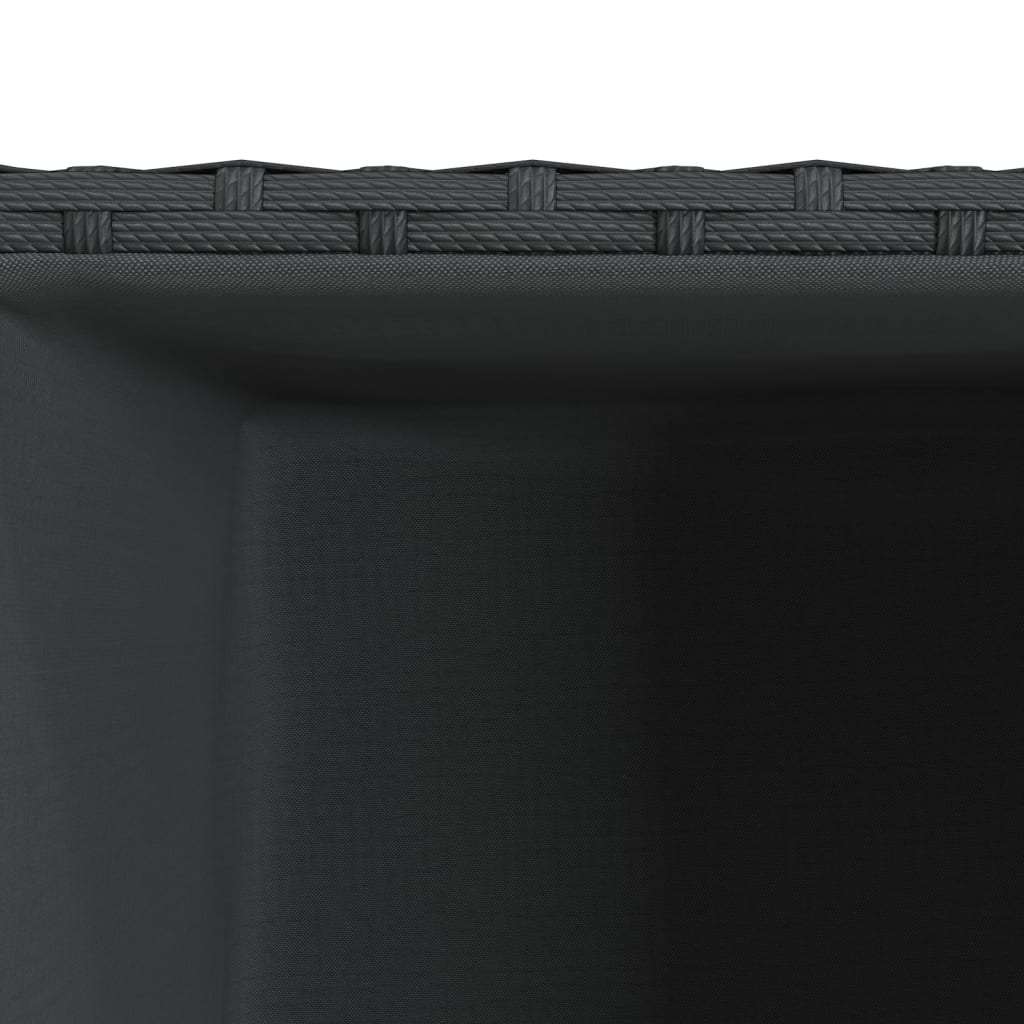 Odlingslådor 2 st svart 30x30x60 cm konstrotting