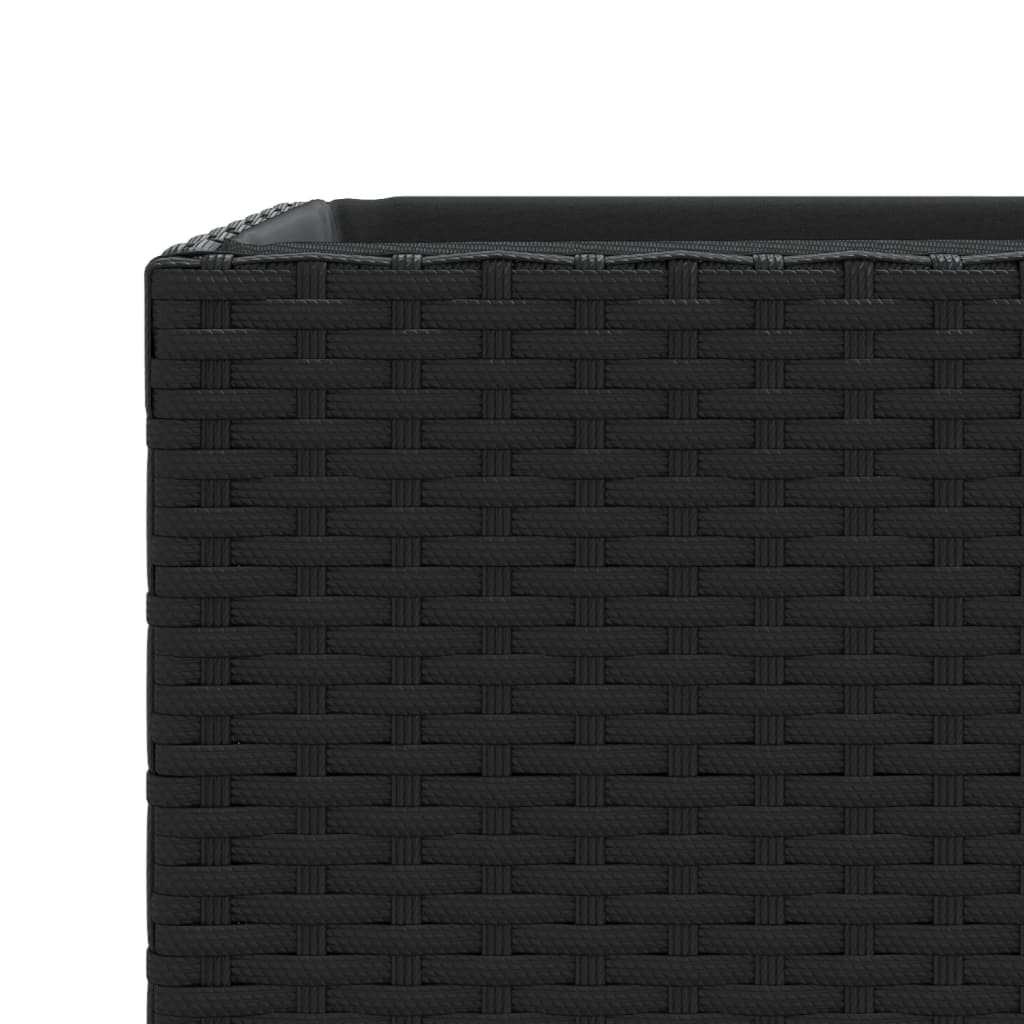 Odlingslådor 2 st svart 40x40x80 cm konstrotting