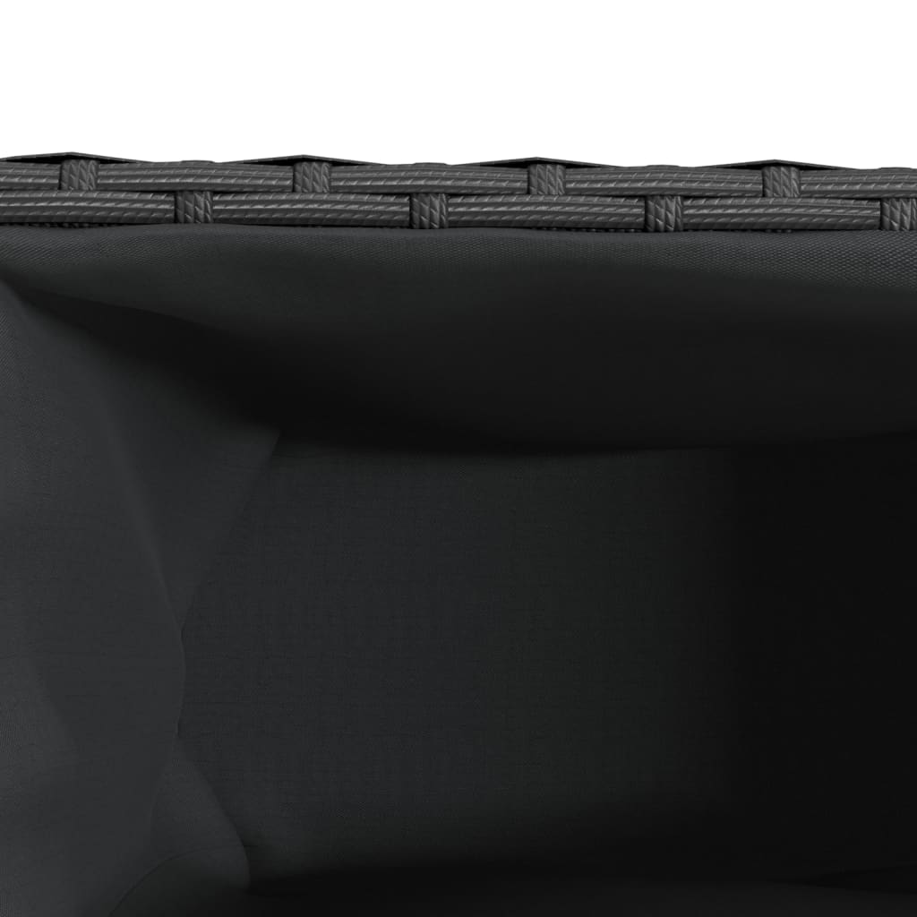 Odlingslådor med hjul 2 st svart 107x32x38 cm konstrotting