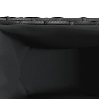 Odlingslådor med hjul 2 st svart 107x32x38 cm konstrotting