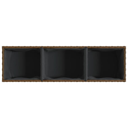 Odlingslådor med hjul 2 st brun 107x32x38 cm konstrotting