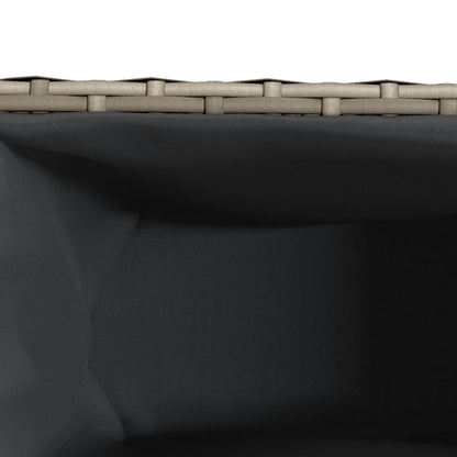 Odlingslådor med hjul 2 st grå 107x32x38 cm konstrotting