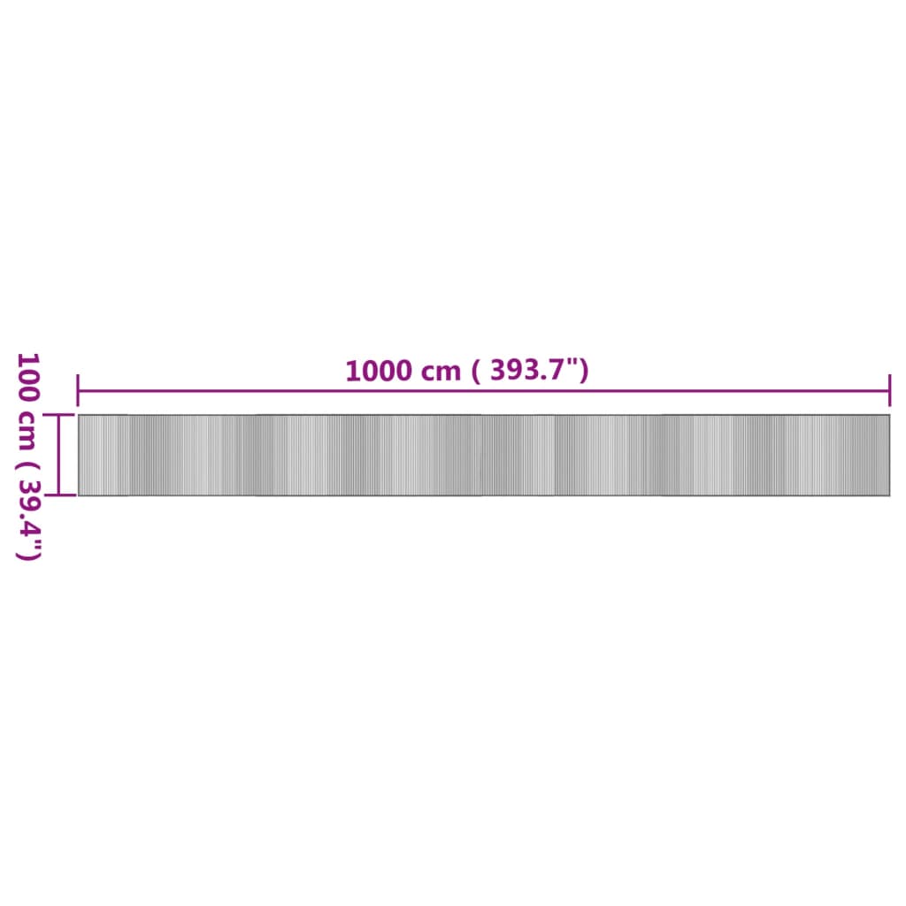 Matta rektangulär naturlig 100x1000 cm bambu