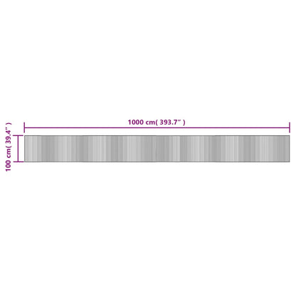 Matta rektangulär ljus naturlig 100x1000 cm bambu