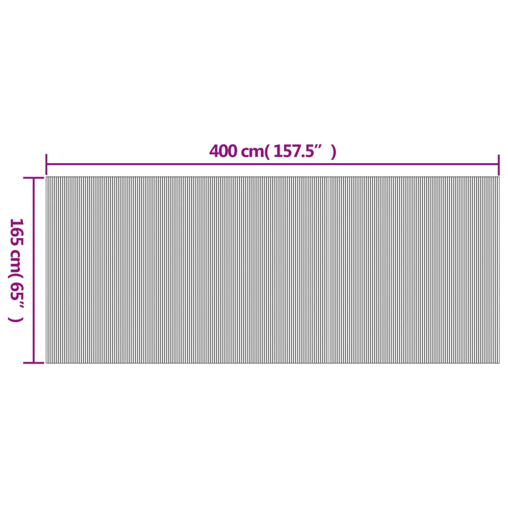 Rumsavdelare svart 165x400 cm bambu