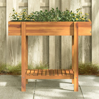 Odlingslåda upphöjd 90x30x75 cm massivt akaciaträ