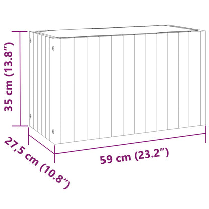 Odlingslåda 59x27,5x35 cm massivt akaciaträ