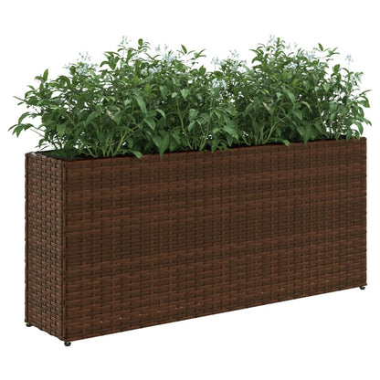 Odlingslåda med 2 krukor brun 90x20x40 cm konstrotting