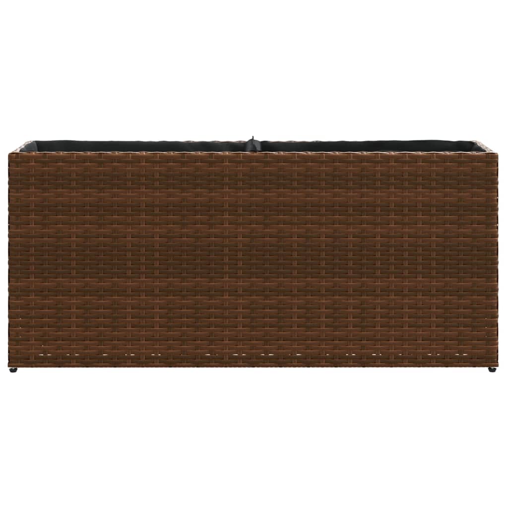 Odlingslåda med 2 krukor brun 90x20x40 cm konstrotting