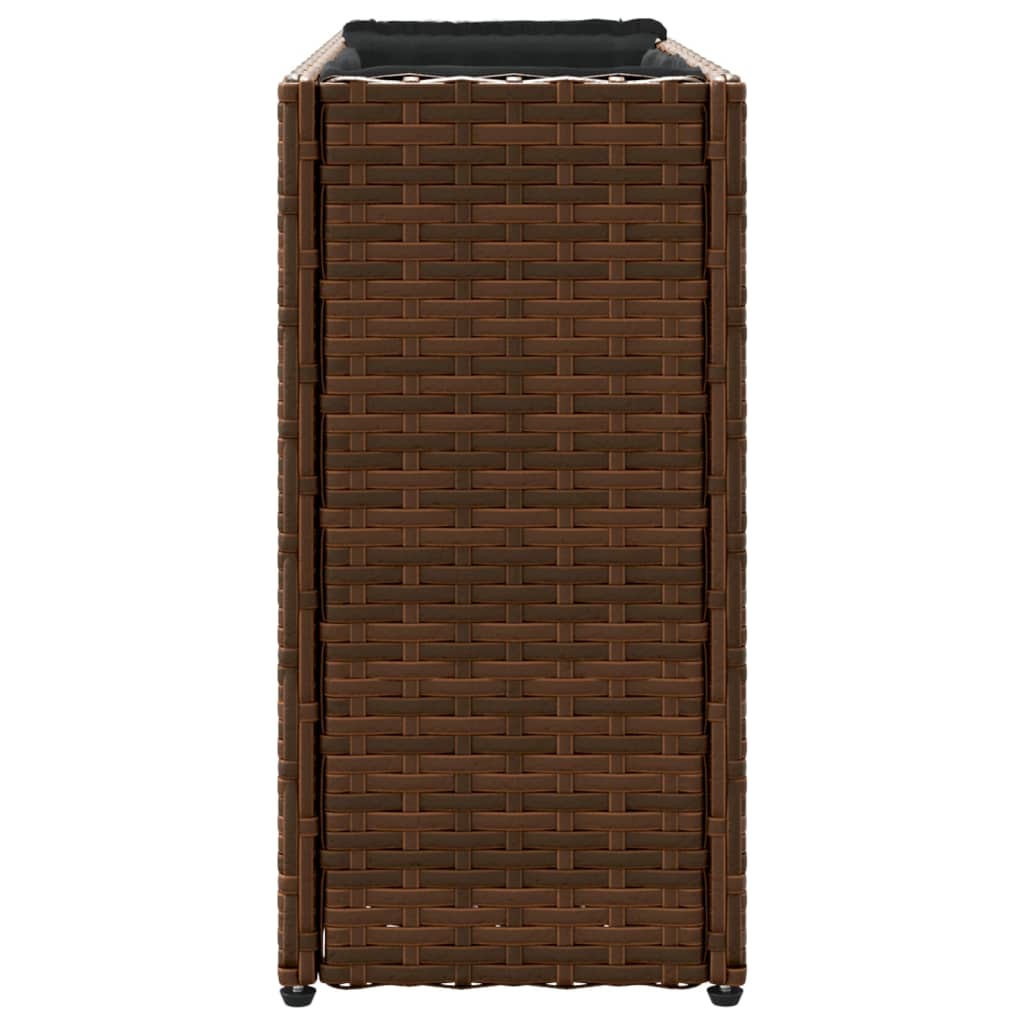 Odlingslåda med 2 krukor brun 90x20x40 cm konstrotting