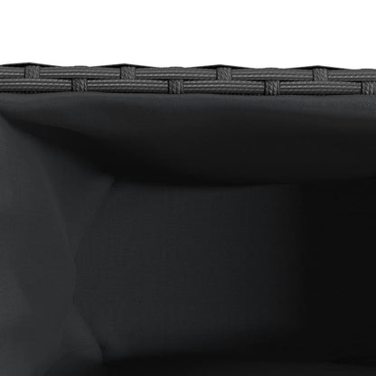 Odlingslåda med 3 krukor svart 105x30x32 cm konstrotting