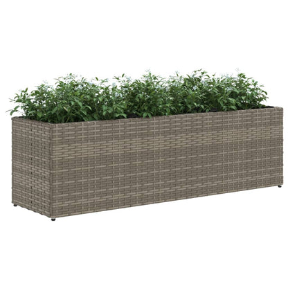 Odlingslåda med 3 krukor grå 105x30x32 cm konstrotting