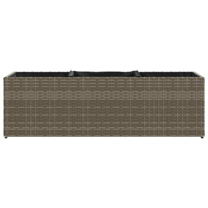 Odlingslåda med 3 krukor grå 105x30x32 cm konstrotting