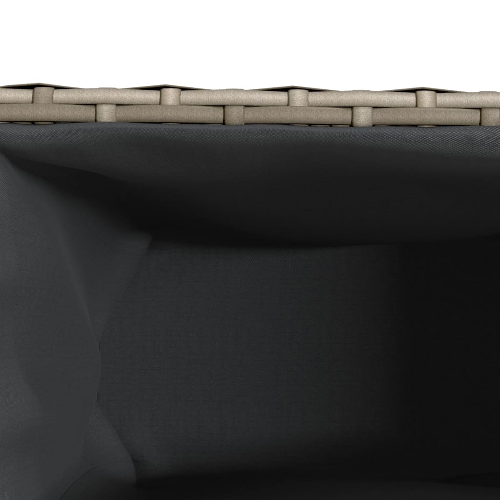 Odlingslåda med 3 krukor grå 105x30x32 cm konstrotting