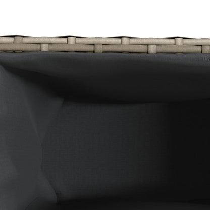Odlingslåda med 3 krukor grå 105x30x32 cm konstrotting