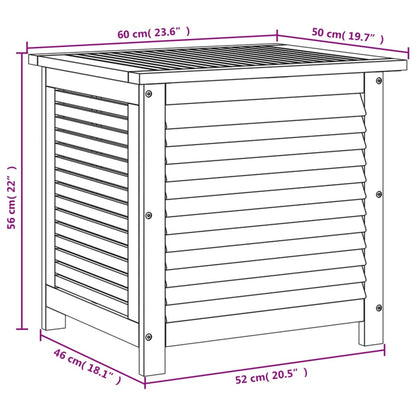 Dynbox 60x50x56 cm massivt akaciaträ