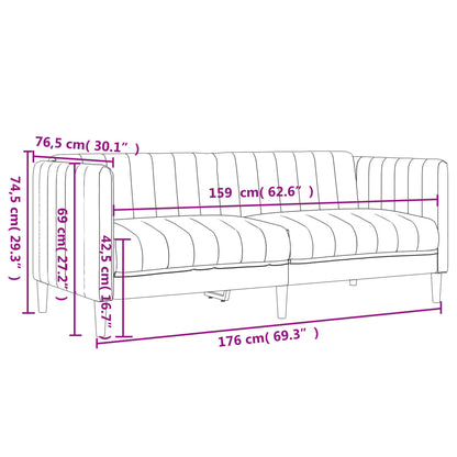 Soffa 2-sits ljusgrå tyg