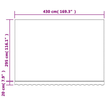 Markisväv röd och vit randig 4,5x3 m