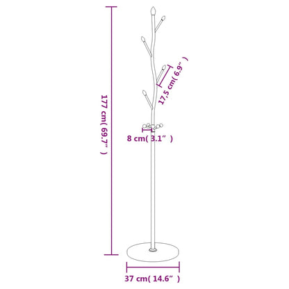 Klädhängare svart 177 cm pulverlackerat järn