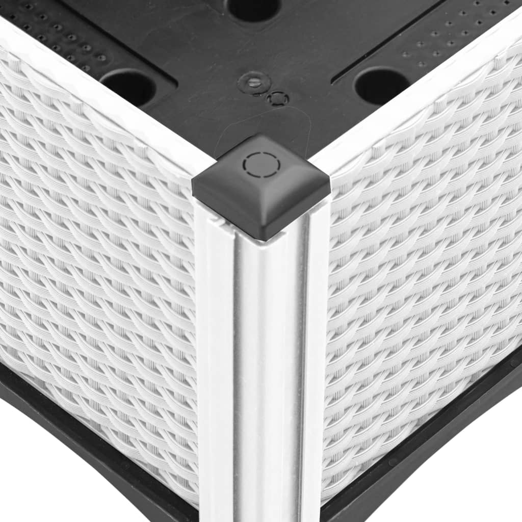 Odlingslåda med spaljé vit 80x40x142 cm PP