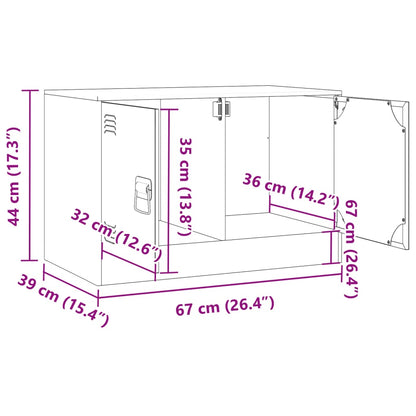 TV-skåp rosa 67x39x44 cm stål