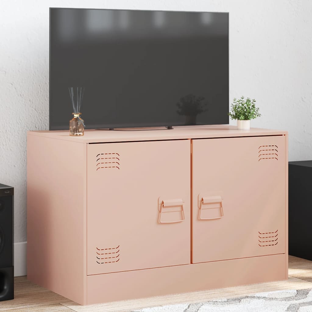 TV-skåp rosa 67x39x44 cm stål