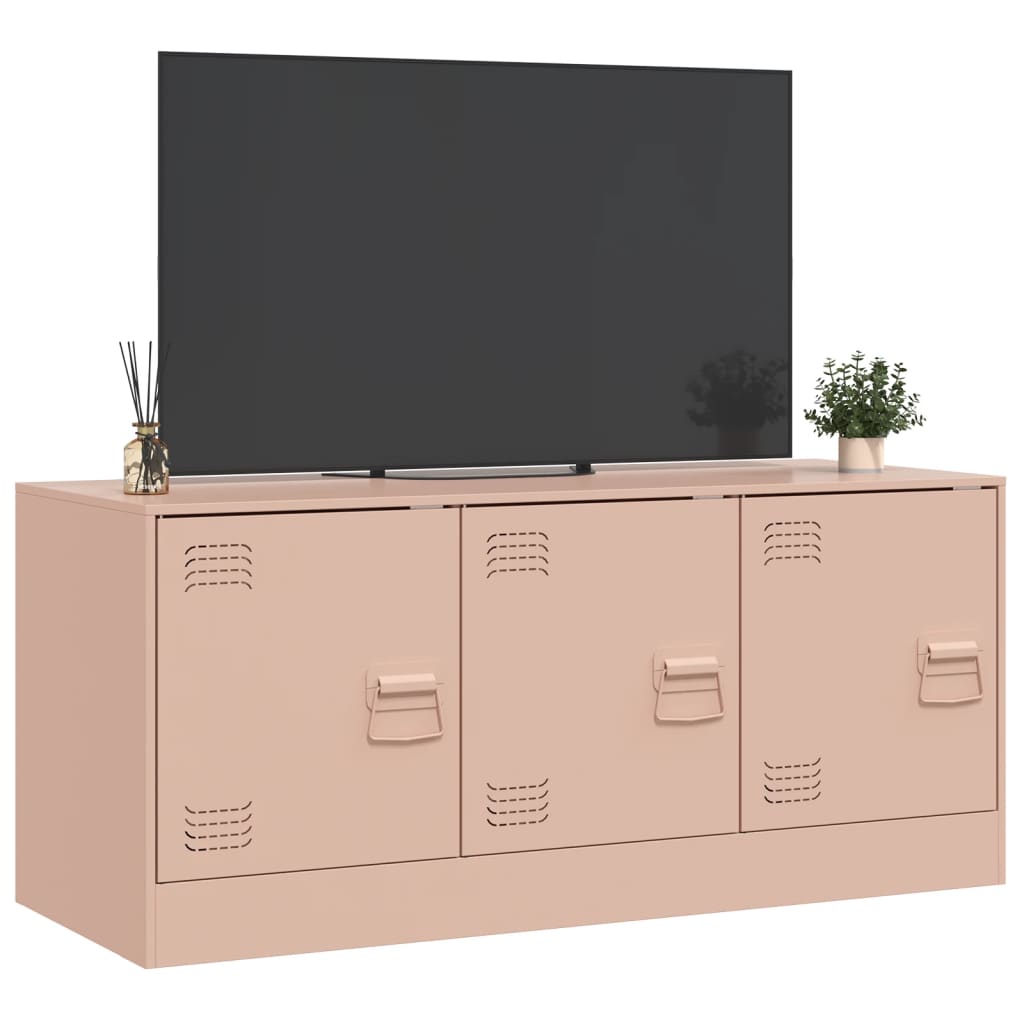 TV-skåp rosa 99x39x44 cm stål