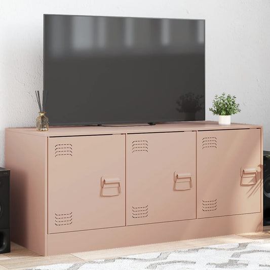 TV-skåp rosa 99x39x44 cm stål