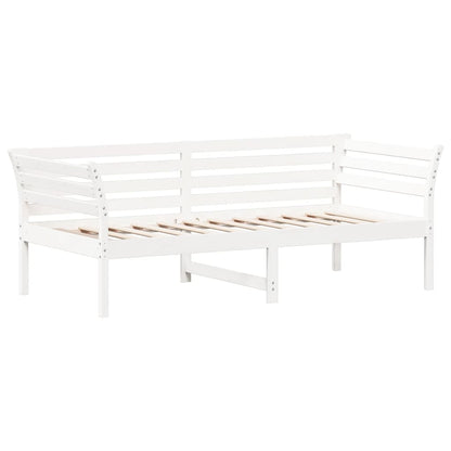 Dagbädd utan madrass vit 90x190 cm massiv furu