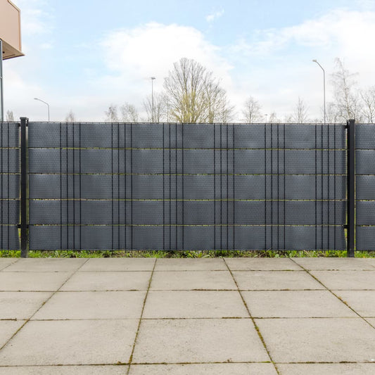 Balkongskärmar 5 st antracit 255x19 cm konstrottning