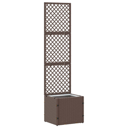 Trädgårdsspira planterare Brun 35 x 30 x 135 cm Metall