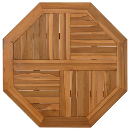 Bordsskiva 80x80x2,5 cm åttakantig massiv teak