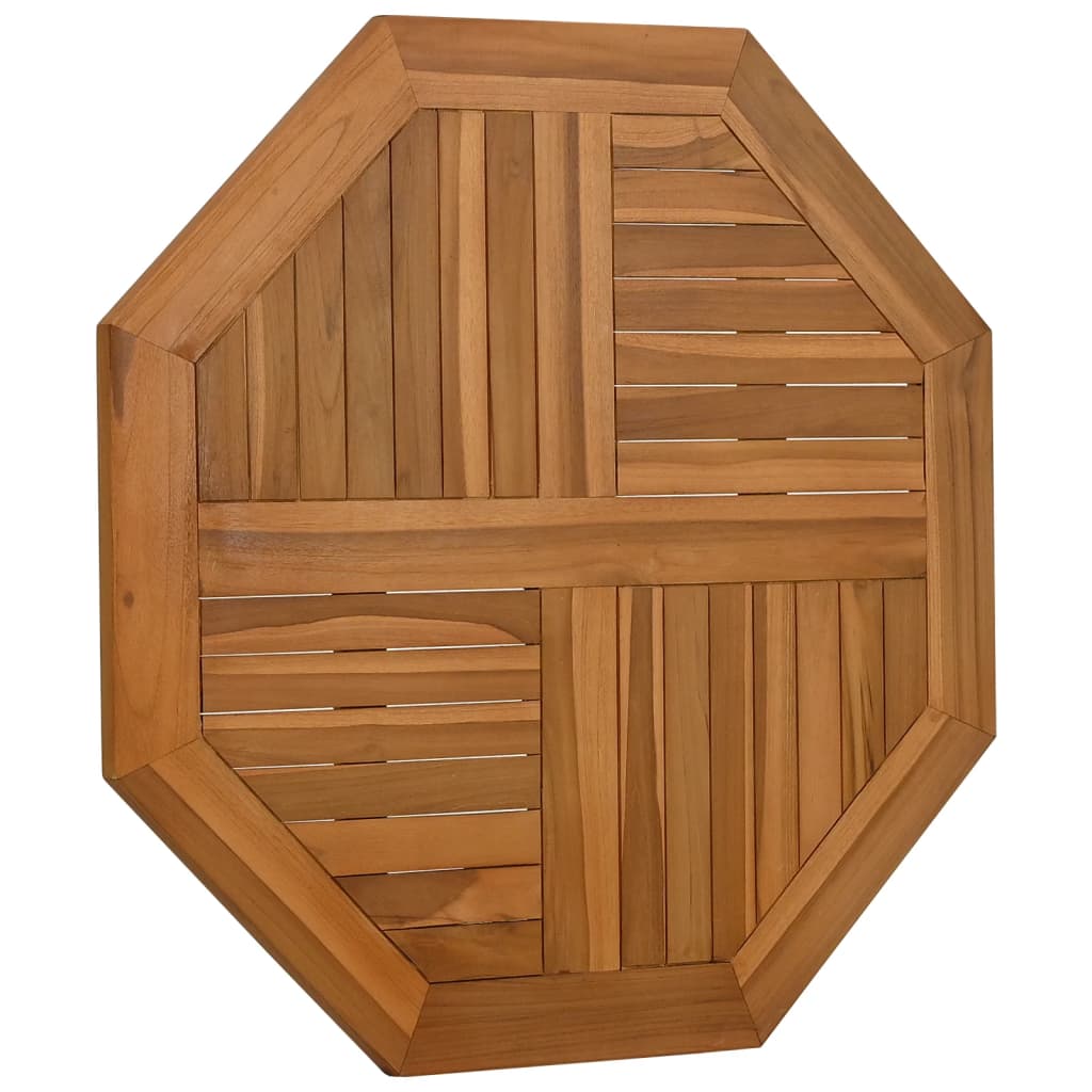 Bordsskiva 80x80x2,5 cm åttakantig massiv teak