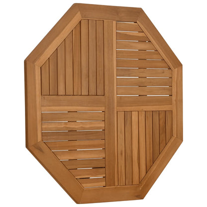 Bordsskiva 90x90x2,5 cm åttakantig massiv teak