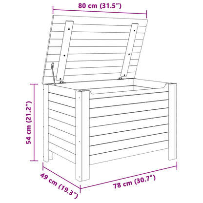 Förvaringslåda med lock RANA 80x49x54 cm massiv furu