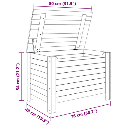 Förvaringslåda med lock RANA vit 80x49x54 cm massiv furu