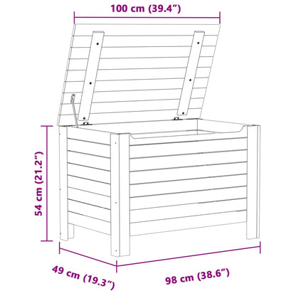 Förvaringslåda med lock RANA 100x49x54 cm massiv furu