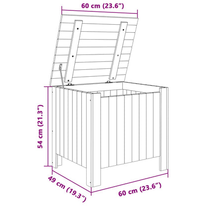 Förvaringslåda med lock RANA vit 60x49x54 cm massiv furu