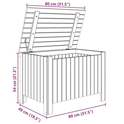 Förvaringslåda med lock RANA 80x49x54 cm massiv furu