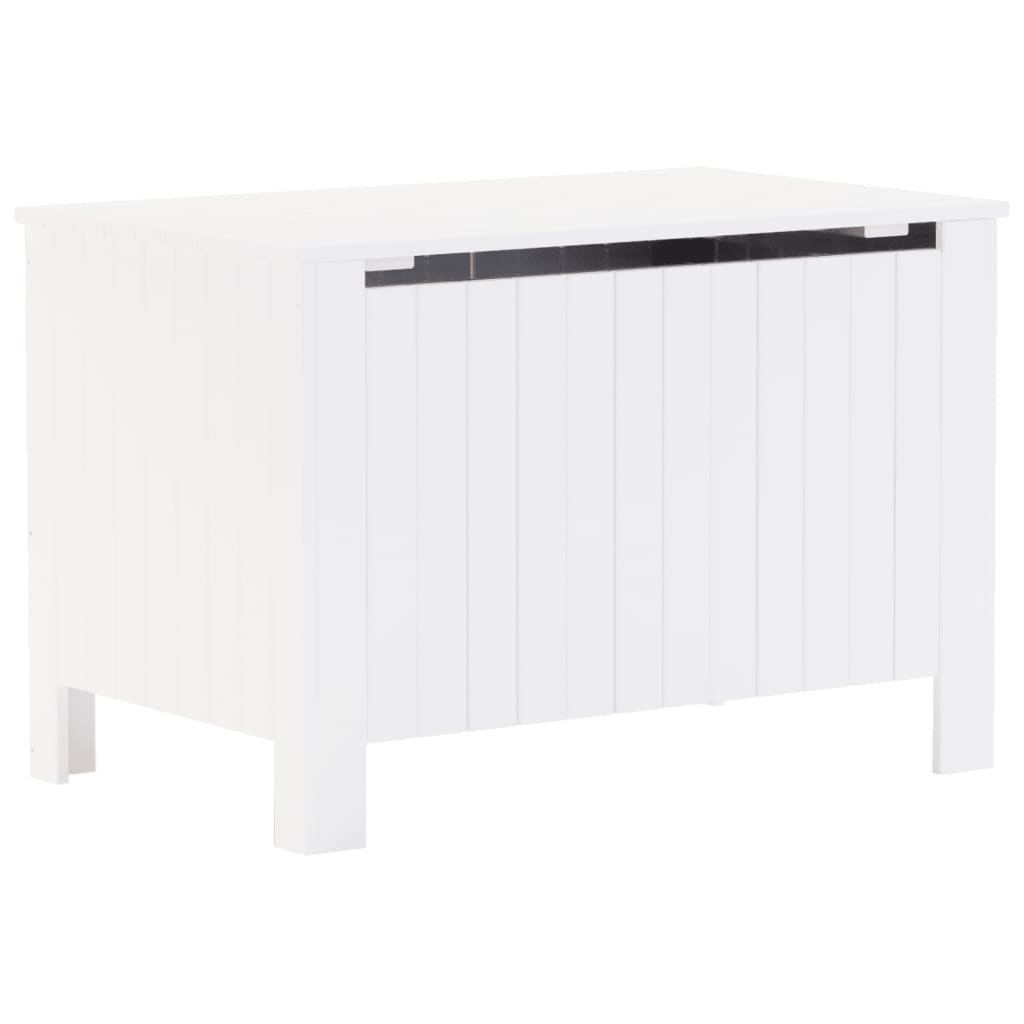 Förvaringslåda med lock RANA vit 80x49x54 cm massiv furu