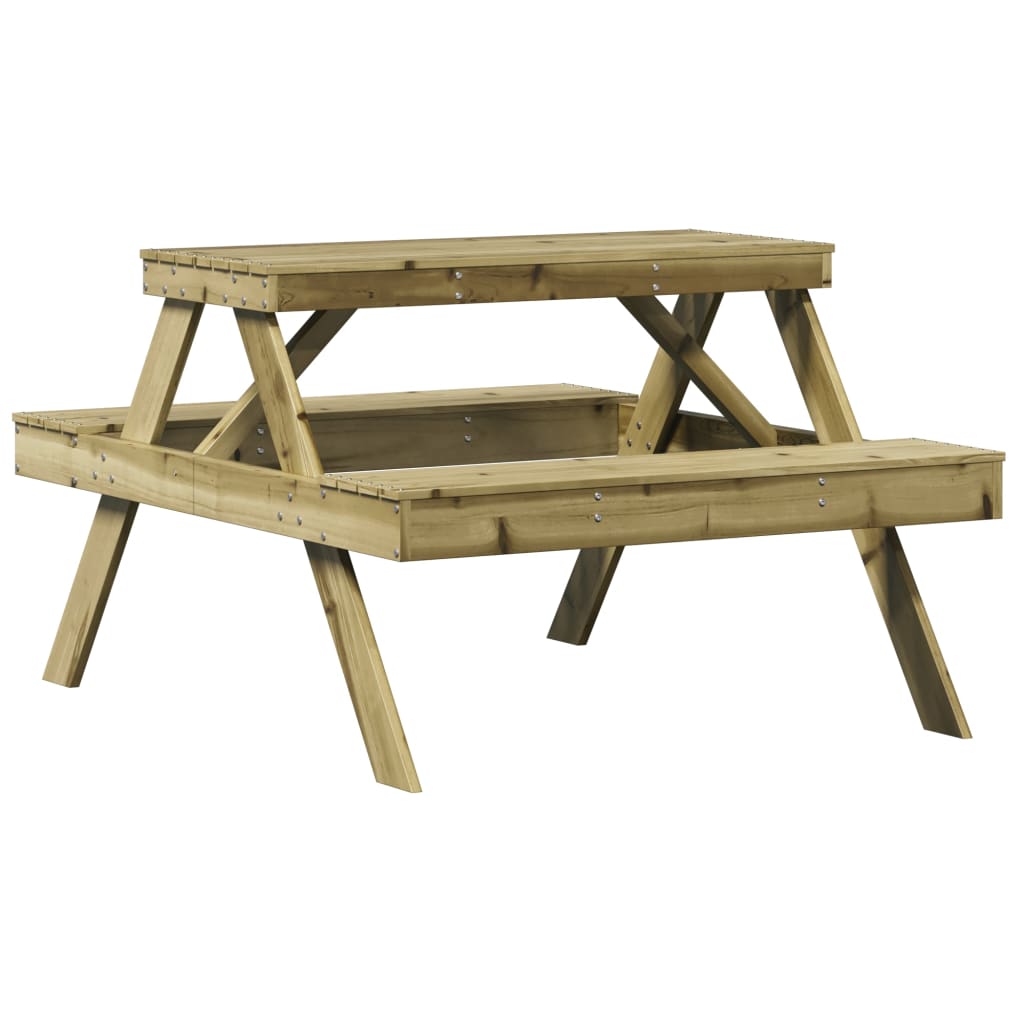 Picknickbord 105x134x75 cm impregnerad furu