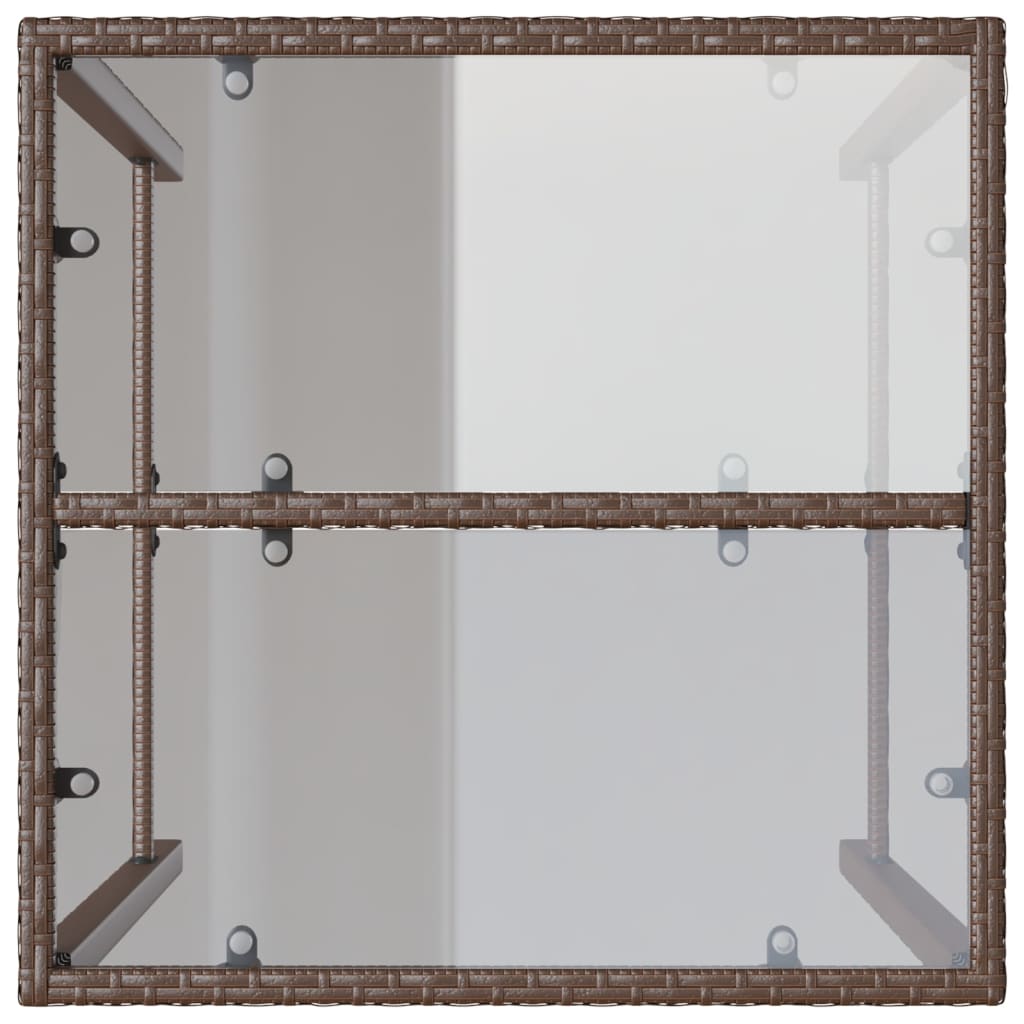 Barbord för trädgården brun 70x70x110 cm konstrotting