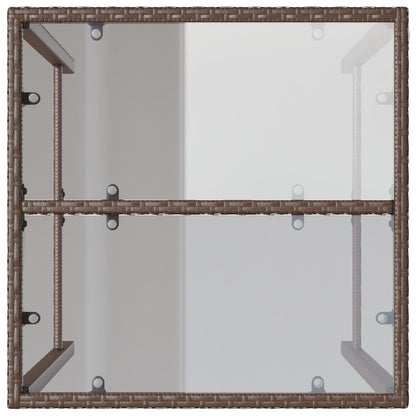 Barbord för trädgården brun 70x70x110 cm konstrotting