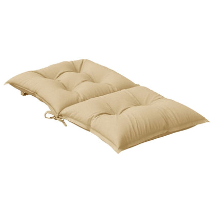 Stolsdynor lågt ryggstöd 6 st melerad beige 100x50x7 cm tyg