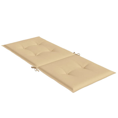 Stolsdynor högt ryggstöd 4 st melerad beige 120x50x4 cm tyg