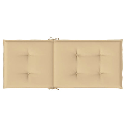 Stolsdynor högt ryggstöd 4 st melerad beige 120x50x4 cm tyg