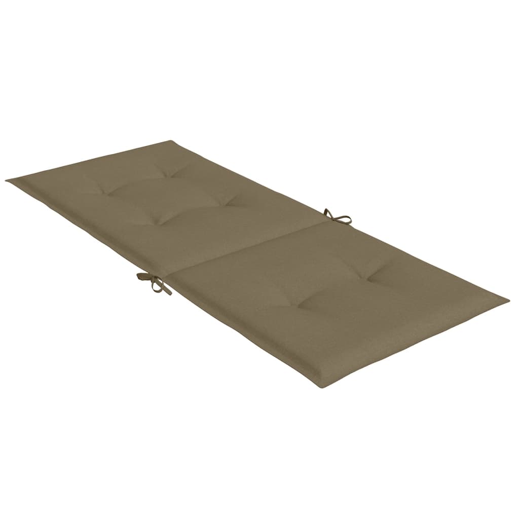 Stolsdynor högt ryggstöd 6 st melerad taupe 120x50x4 cm tyg